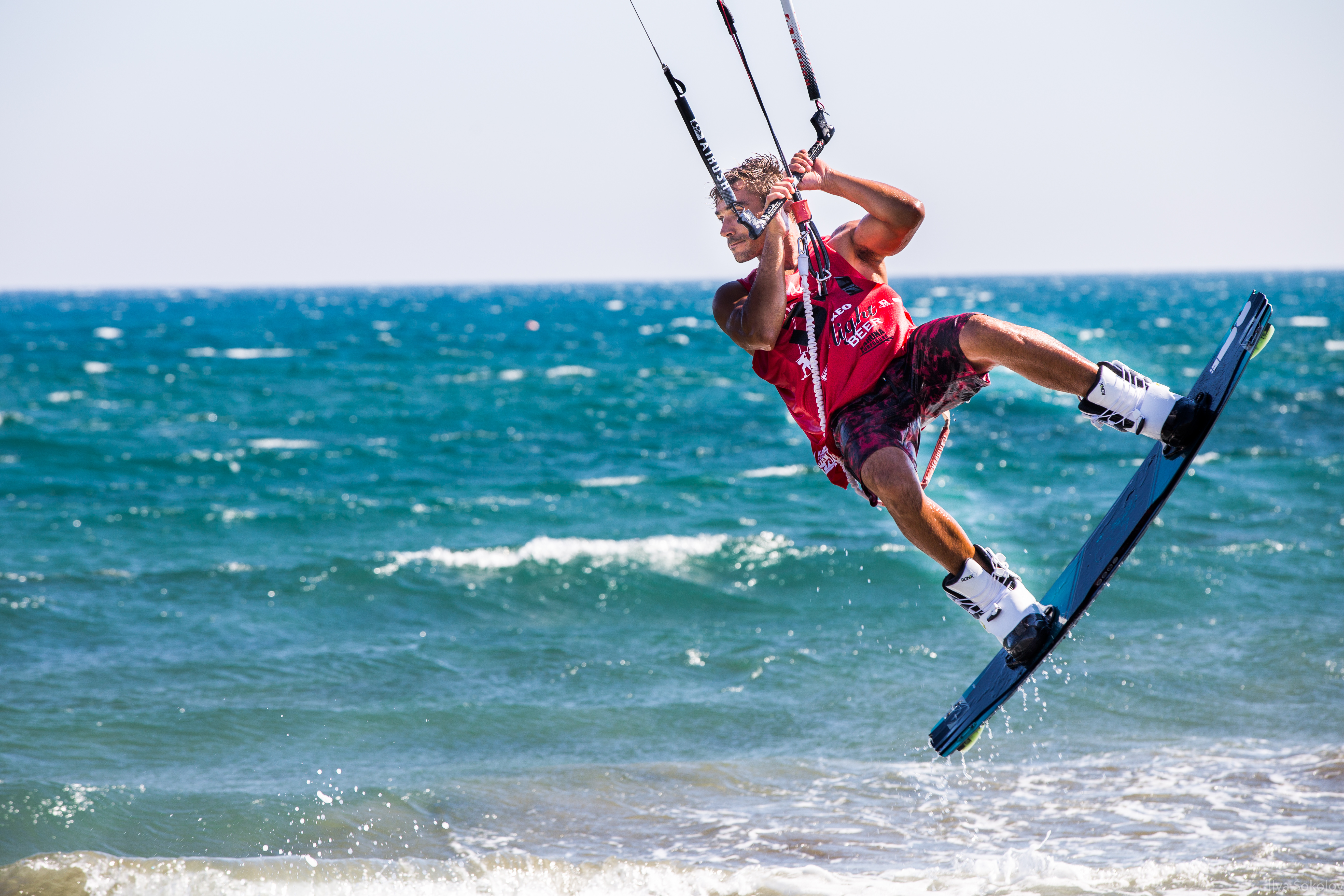 Kitesurfer Airborne