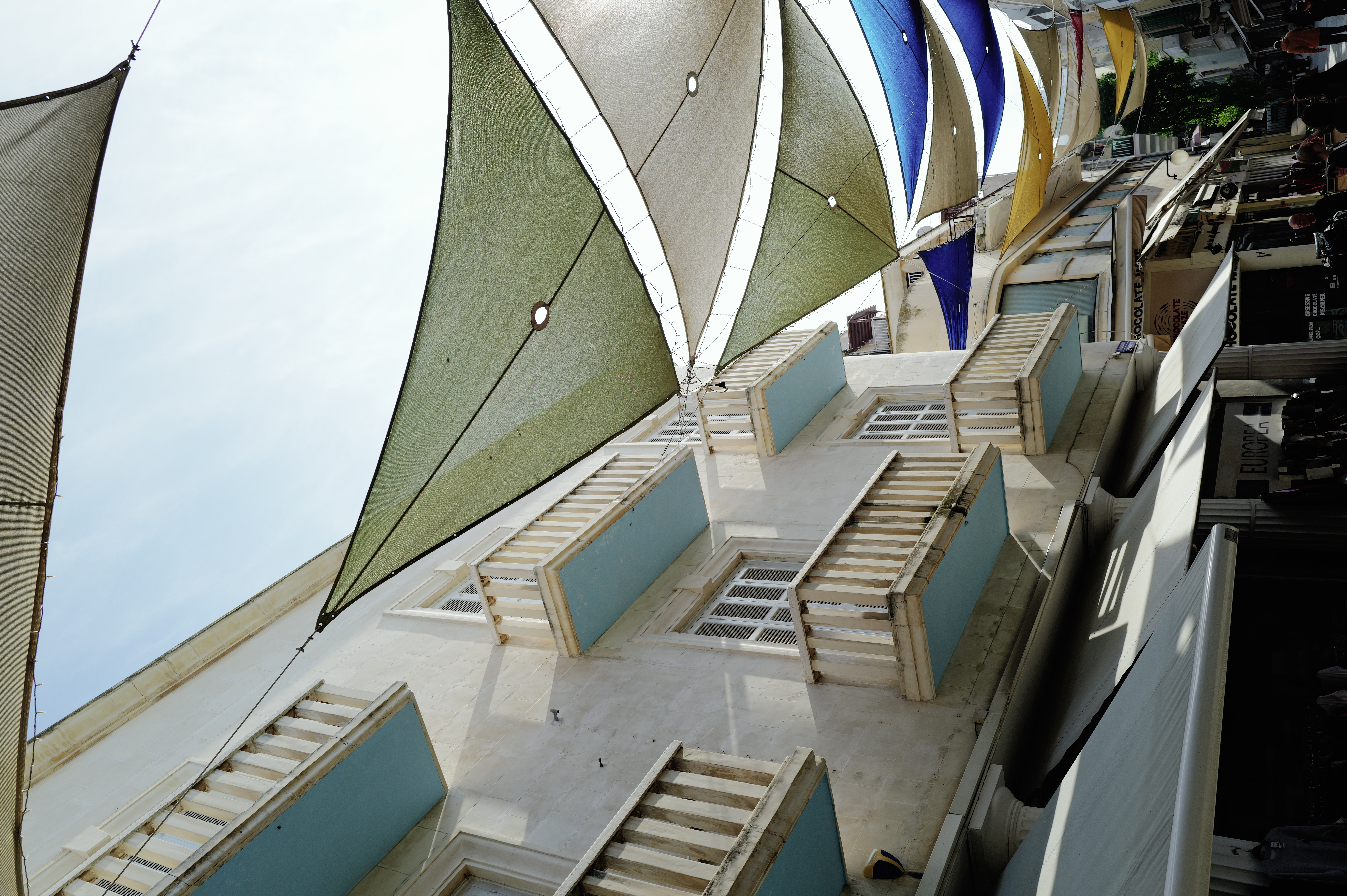 Shade Sails over Ledra Street