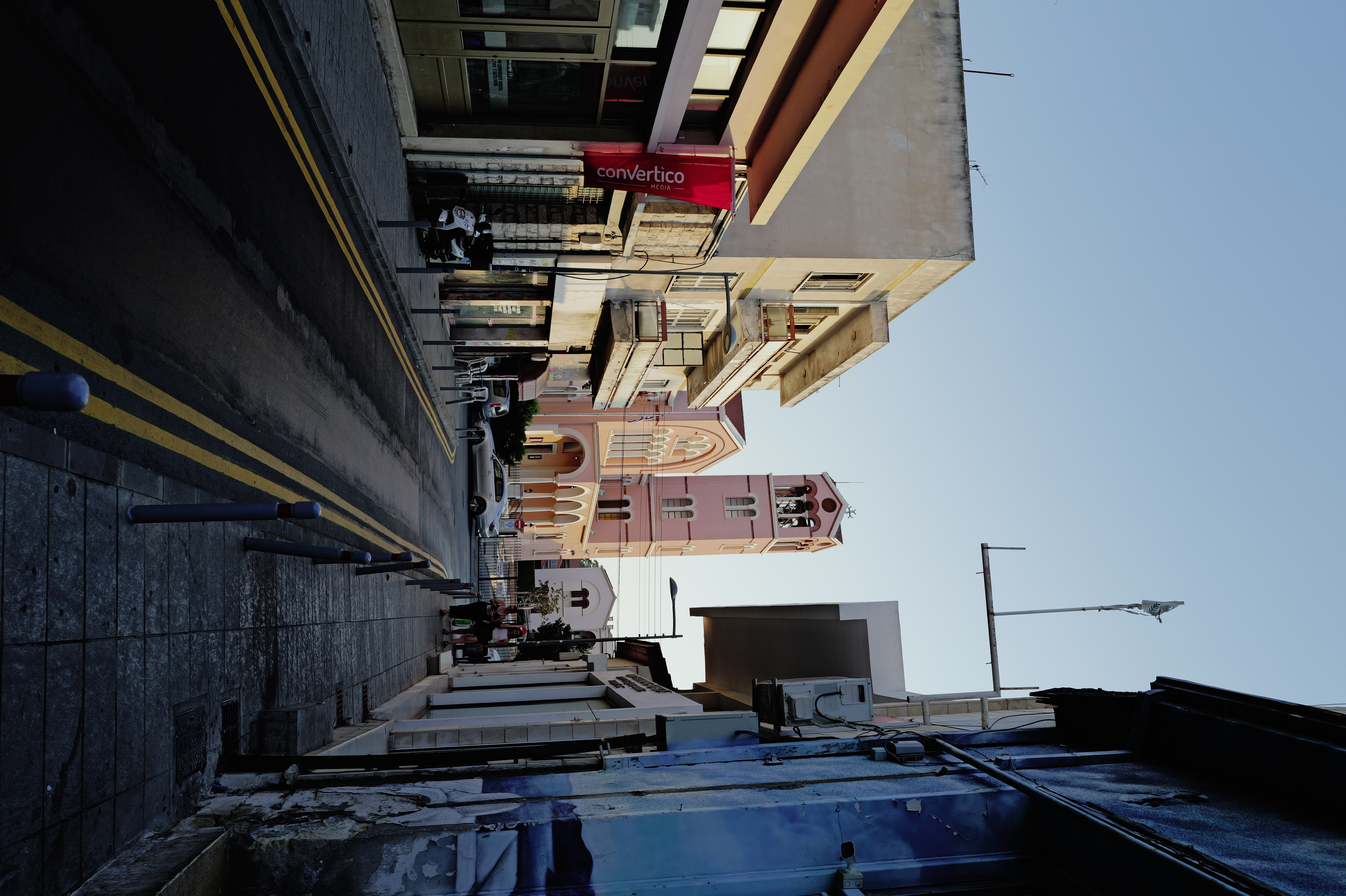 Pink Church at Golden Hour